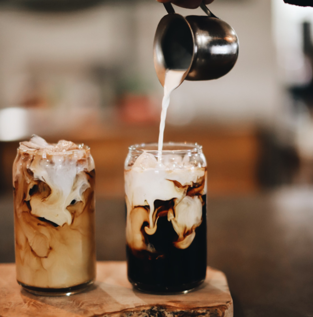 Brewing iced coffee is a rewarding experience. Looks pretty too.